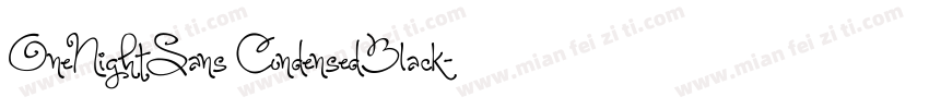 OneNightSans CondensedBlack字体转换